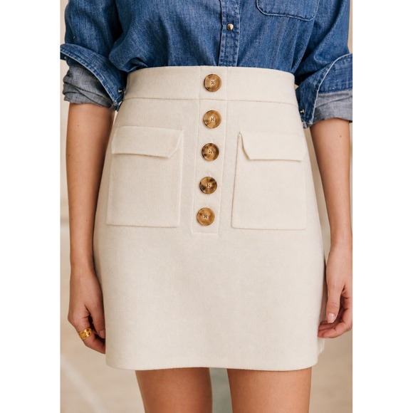Sezane Dresses & Skirts - Sezane Sorena Skirt Size Medium Merino Wool Knit Mini